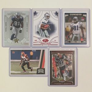 Lot of 5 Terrell Owens NFL Football Cards
